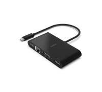 Многопортовый хаб Belkin USB-C > Ethernet / HDMI / VGA / USB-A, черный