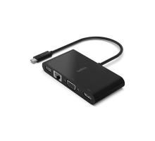 Многопортовый хаб Belkin USB-C > Ethernet / HDMI / VGA / USB-A, черный