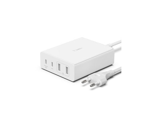 Сетевое зарядное устройство Belkin 108Вт GaN (2хUSB-C / 2хUSB-A), с кабелем 2м, белый