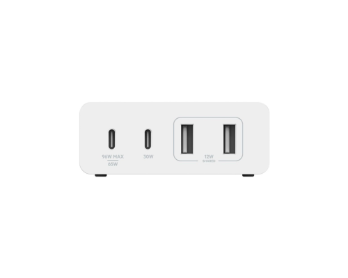 Сетевое зарядное устройство Belkin 108Вт GaN (2хUSB-C / 2хUSB-A), с кабелем 2м, белый