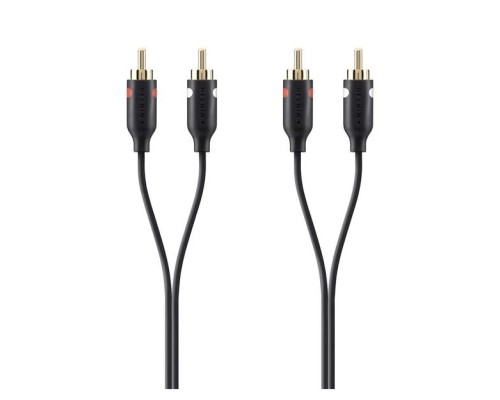Кабель Belkin,AUDIO,2xRCA2xRCA,M/M,2M,BLACK,GOLD