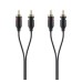 Кабель Belkin,AUDIO,2xRCA2xRCA,M/M,2M,BLACK,GOLD