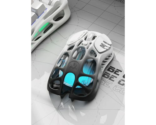 Игровая мышь GravaStar Mercury M1 Pro, BT/WL/USB-A, RGB, черно-белый