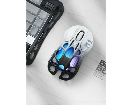 Игровая мышь GravaStar Mercury M1 Pro, BT/WL/USB-A, RGB, черно-белый