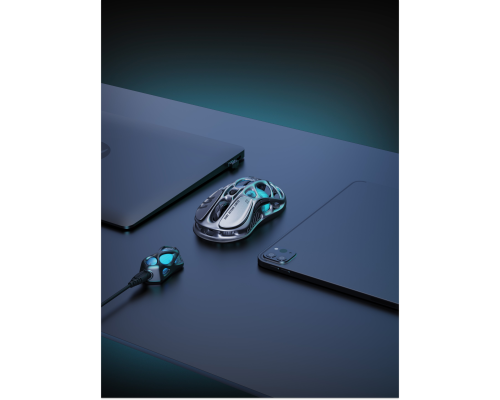 Игровая мышь GravaStar Mercury M1 Pro, magnesium alloy body, BT/WL/USB-A, RGB, Gunmetal Gray