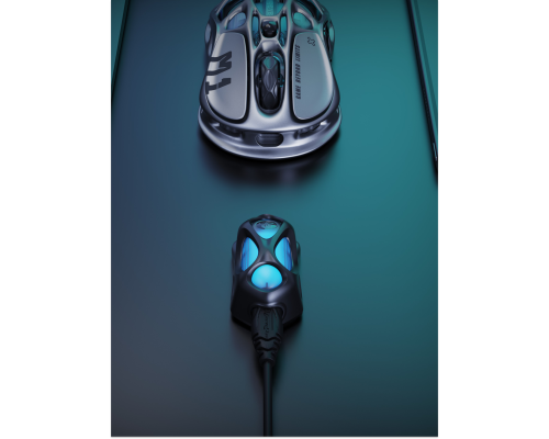 Игровая мышь GravaStar Mercury M1 Pro, magnesium alloy body, BT/WL/USB-A, RGB, Gunmetal Gray