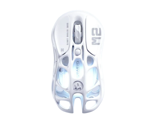 Игровая мышь GravaStar Mercury M2, BT/WL/USB-A, RGB, Opaline White