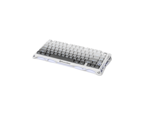 Механическая клавиатура GravaStar Mercury K1 80keys, GravaStar x Kailh Cherry Pink, EN, BT/WL/USB, белый