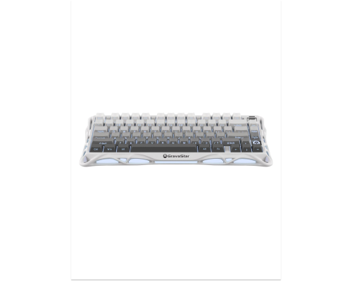 Механическая клавиатура GravaStar Mercury K1 80keys, GravaStar x Kailh Cherry Pink, EN, BT/WL/USB, белый