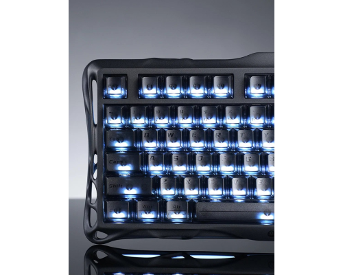 Механическая клавиатура GravaStar Mercury K1 79 keys + ручка, GravaStar x Kailh Cherry Pink, EN, BT/WL/USB, Stealth Black (GSK1_XTAL_BLK)