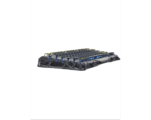 Механическая клавиатура GravaStar Mercury K1 Lite 80 keys, GravaStar x BSUN Grey, EN, BT/WL/USB, черный