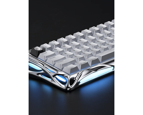 Магнитная игровая клавиатура GravaStar Mercury V60 Pro 60 keys, GravaStar Blackcore, 8K, USB-A, RGB, Chrome Silver