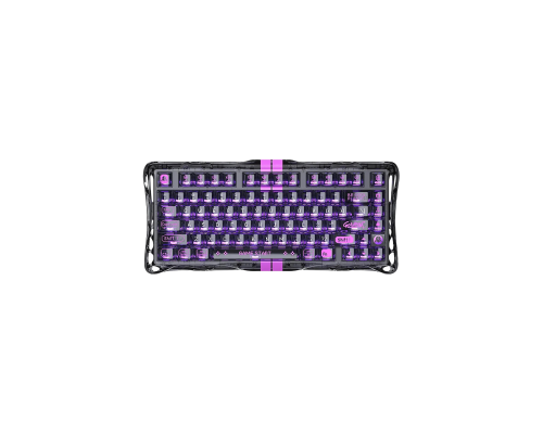 Магнитная игровая клавиатура GravaStar Mercury V75 Lite 75 keys, Blackcore, 8K, USB-A, RGB, Transparent Black