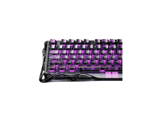 Магнитная игровая клавиатура GravaStar Mercury V75 Lite 75 keys, Blackcore, 8K, USB-A, RGB, Transparent Black
