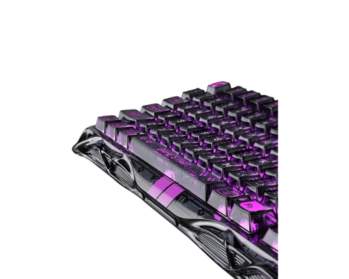 Магнитная игровая клавиатура GravaStar Mercury V75 Lite 75 keys, Blackcore, 8K, USB-A, RGB, Transparent Black