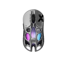 Ультралегкая игровая мышь GravaStar Mercury X, BT/WL/USB-A, RGB, серый