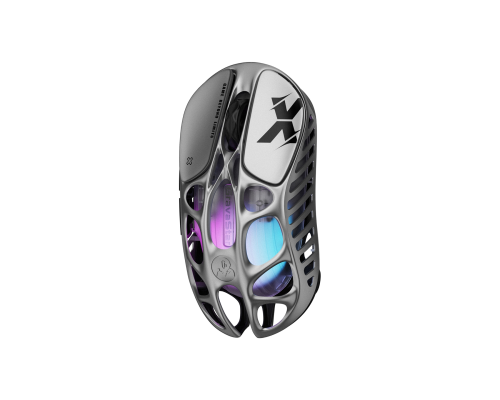 Ультралегкая игровая мышь GravaStar Mercury X, BT/WL/USB-A, RGB, серый