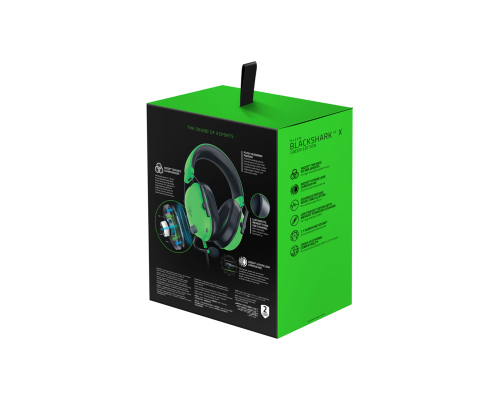 Игровые проводные наушники Razer Headset Blackshark V2 X 3.5mm, зеленый (RZ04-03240600-R3M1)