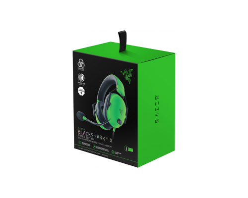 Игровые проводные наушники Razer Headset Blackshark V2 X 3.5mm, зеленый (RZ04-03240600-R3M1)