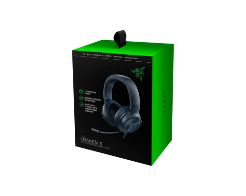 Игровые проводные наушники Razer Gaming Headset Kraken X Lite 3.5mm, черный (RZ04-02950100-R381)