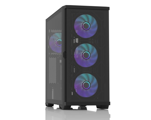 Корпус Zalman Z10 Duo без БП, E-ATX, 4×120 мм ARGB, чёрный