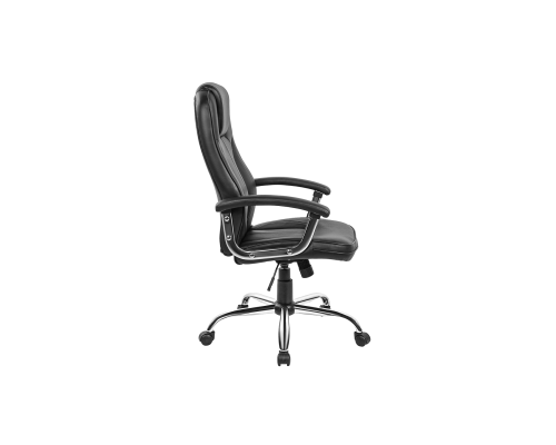 Офисное кресло 2E Office OC135 PU-кожа, фиксированные подлокотники, черное