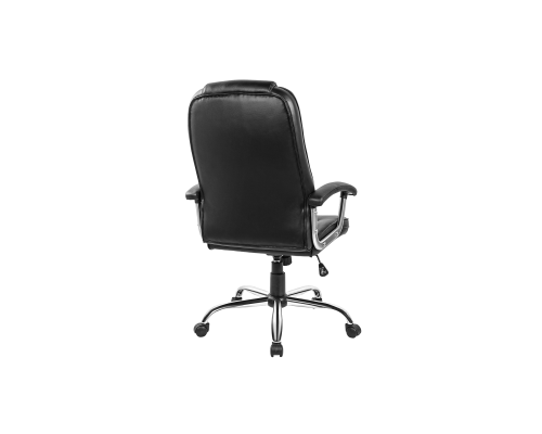 Офисное кресло 2E Office OC135 PU-кожа, фиксированные подлокотники, черное