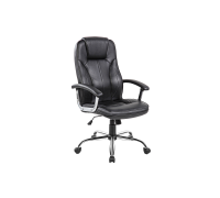 Офисное кресло 2E Office OC135 PU-кожа, фиксированные подлокотники, черное