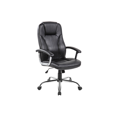 Офисное кресло 2E Office OC135 PU-кожа, фиксированные подлокотники, черное Офисное кресло 2E Office OC135 PU-кожа, фиксированные подлокотники, черное