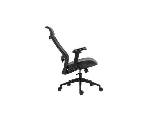 Эргономичное компьютерное кресло 2E Office OC150 ткань, 4D-подлокотники, подголовник, черное