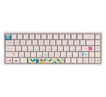 Клавиатура механическая Akko 3068B Doraemon Rainbow 68Key, CS Jelly Pink, BT/WL/USB-A, EN/UKR, RGB, Белый