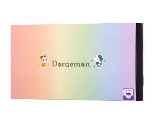 Клавиатура механическая Akko 3068B Doraemon Rainbow 68Key, CS Jelly Pink, BT/WL/USB-A, EN/UKR, RGB, Білий