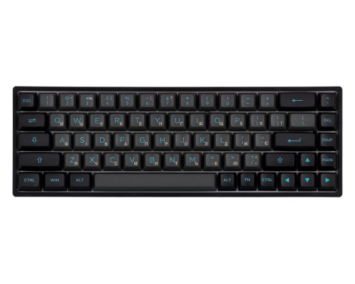 Клавиатура механическая Akko 3068B Plus Black&Cyan 68Key,CS Jelly Pink, BT/WL/USB-A, EN/UKR, RGB, Чорний