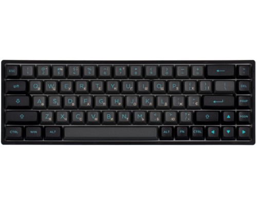 Клавиатура механическая Akko 3068B Plus Black&Cyan 68Key,CS Jelly Purple, BT/WL/USB-A, EN/UKR, RGB, Чорний