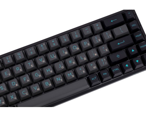 Клавиатура механическая Akko 3068B Plus Black&Cyan 68Key,CS Jelly Purple, BT/WL/USB-A, EN/UKR, RGB, Чорний