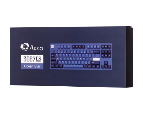 Клавиатура механическая Akko 3087 DS Ocean Star 87Key, CS Pink V2, USB-A, EN/UKR, No LED, Синий