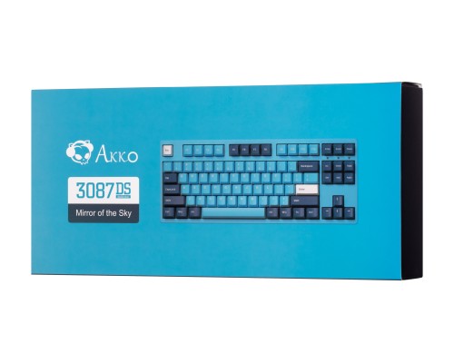 Клавиатура механическая Akko 3087 Mirror of Sky 87Key, CS Radiant Red V2, USB-A, EN/UKR, No LED, Блакитний
