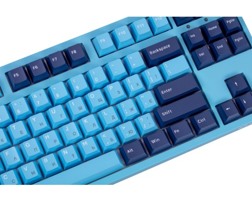Клавиатура механическая Akko 3087 Mirror of Sky 87Key, CS Radiant Red V2, USB-A, EN/UKR, No LED, Блакитний