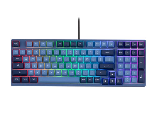 Клавиатура механическая Akko 3098B Ocean Star 98Key, CS Jelly White, BT/WL/USB-A, Hot-swappable, EN/UKR, RGB, Чорний