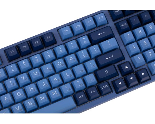 Клавиатура механическая Akko 3098B Ocean Star 98Key, CS Jelly White, BT/WL/USB-A, Hot-swappable, EN/UKR, RGB, Чорний
