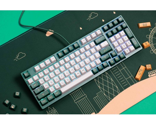 Клавиатура механическая Akko 3098S London 98Key, CS Jelly Purple, USB-A, Hot-swappable, EN/UKR, RGB, Зелений