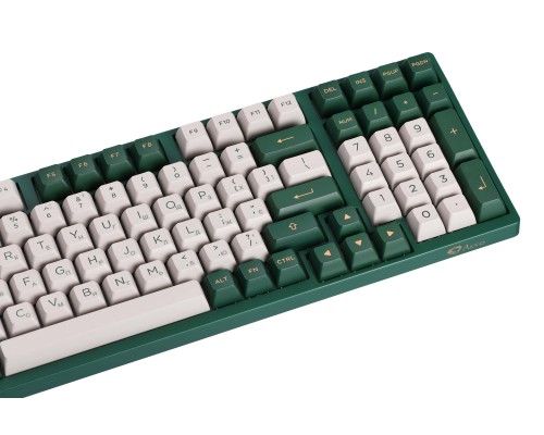 Клавиатура механическая Akko 3098S London 98Key, CS Silver, USB-A, Hot-swappable, EN/UKR, RGB, Зелений