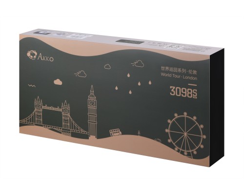 Клавиатура механическая Akko 3098S London 98Key, CS Silver, USB-A, Hot-swappable, EN/UKR, RGB, Зелений