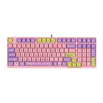 Клавиатура механическая Akko 3098S Patrick 98Key, CS Sponge, USB-A, Hot-swappable, EN/UKR, RGB, Розовый