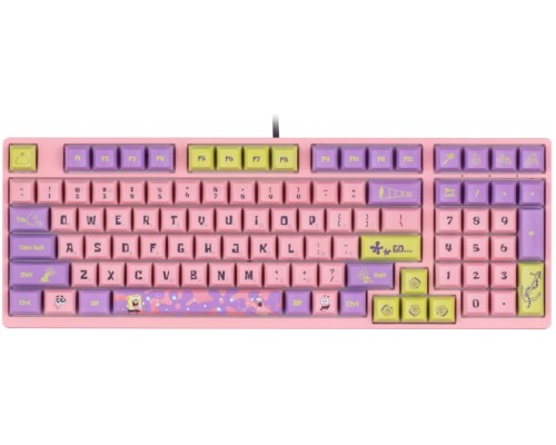 Клавиатура механическая Akko 3098S Patrick 98Key, CS Sponge, USB-A, Hot-swappable, EN/UKR, RGB, Рожевий