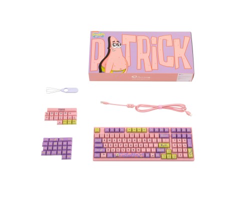 Клавиатура механическая Akko 3098S Patrick 98Key, CS Sponge, USB-A, Hot-swappable, EN/UKR, RGB, Рожевий