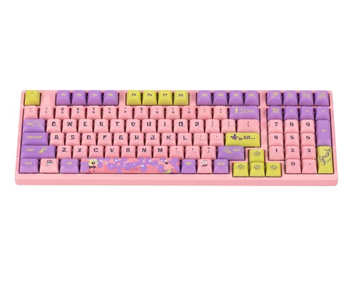 Клавиатура механическая Akko 3098S Patrick 98Key, CS Sponge, USB-A, Hot-swappable, EN/UKR, RGB, Рожевий