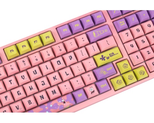 Клавиатура механическая Akko 3098S Patrick 98Key, CS Sponge, USB-A, Hot-swappable, EN/UKR, RGB, Рожевий
