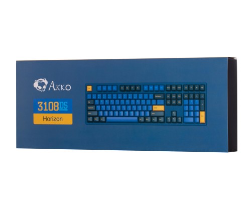 Клавиатура механическая Akko 3108 DS Horizon 108Key, CS Blue V2, USB-A, EN/UKR, No Led, Синій