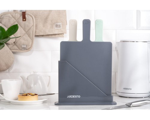 Набор досок кухонных на подставке ARDESTO Fresh, 3шт, 24.1х33х7.9см, пластик